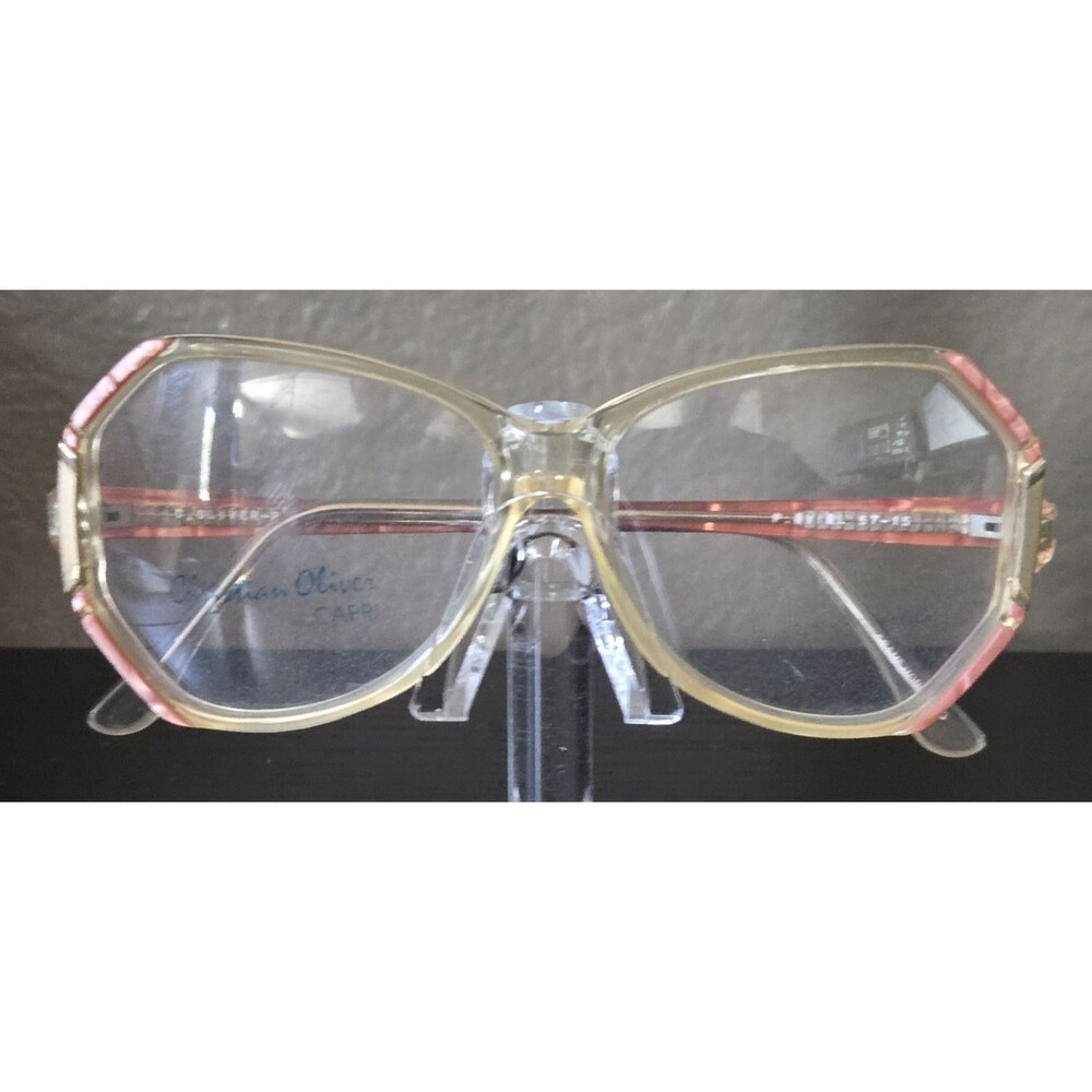 Vintage Christian Oliver Capri P Swirl Pink Gold Eyeglasses Frames 57-15-130